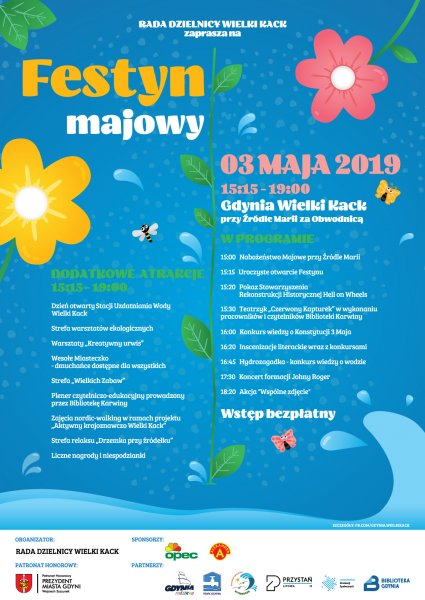 Festyn Majowy przy Źródle Marii 2019 - plakat wydarzenia