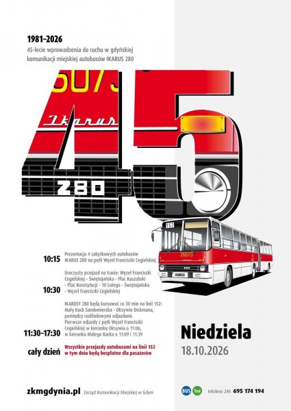 Ikarusy 280 wracają na ulice Gdyni. Tylko na jeden dzień, ale za to za darmo! (fot. Michał Puszczewicz)