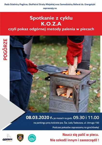 Pokaz odgórnej metody palenia w piecach 8.03.2020