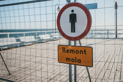 Głowica mola w Orłowie pozostaje wyłączona z użytkowania (fot. Marcin Mielewski, Zarząd Dróg Miejskich)