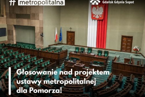 W Sejmie trwa ostatnie czytanie projektu ustawy o związku metropolitalnym w województwie pomorskim (grafika: Obszar Metropolitalny Gdańsk Gdynia Sopot) 