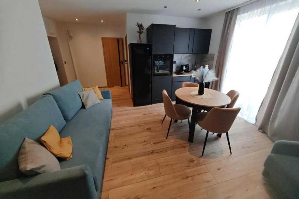 Salon z aneksem kuchennym w obiekcie Wlk House