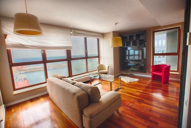 Apartament Sea Towers widok na salon