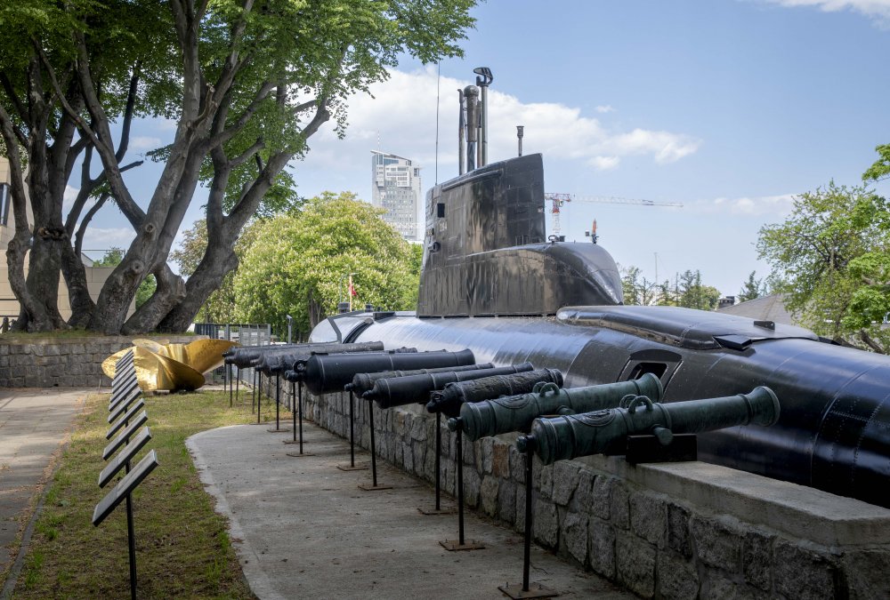 ORP Sokół - Okręt podwodny typu kobben, widziany z zewnątrz