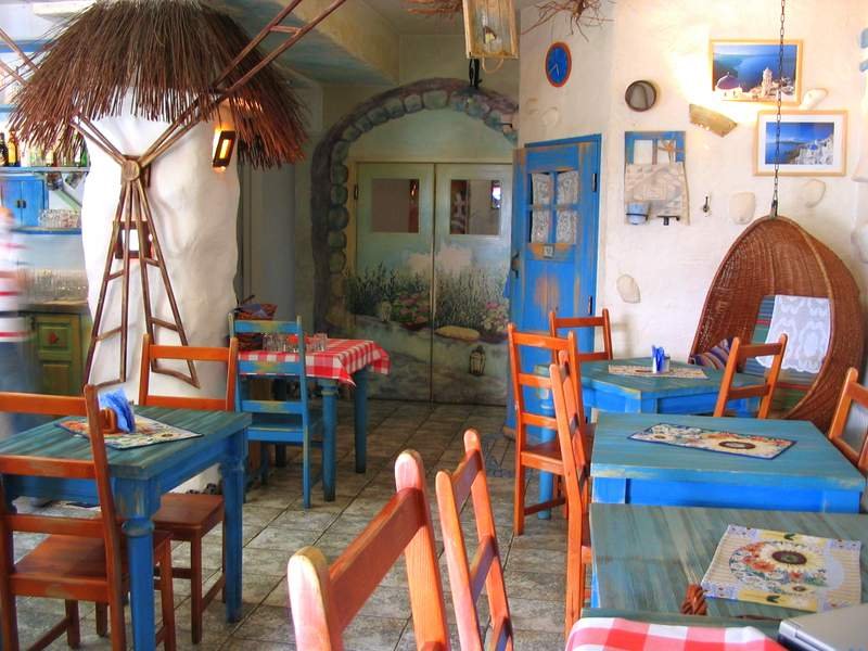 Wnętrze lokalu Santorini