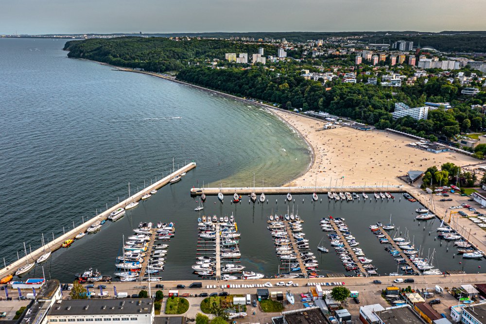 Widok z góry na Marinę Gdynia