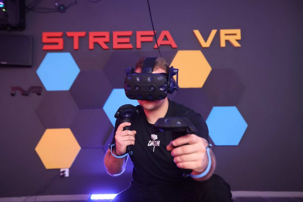 Stanowisko do gry VR w Strefie Zoltar