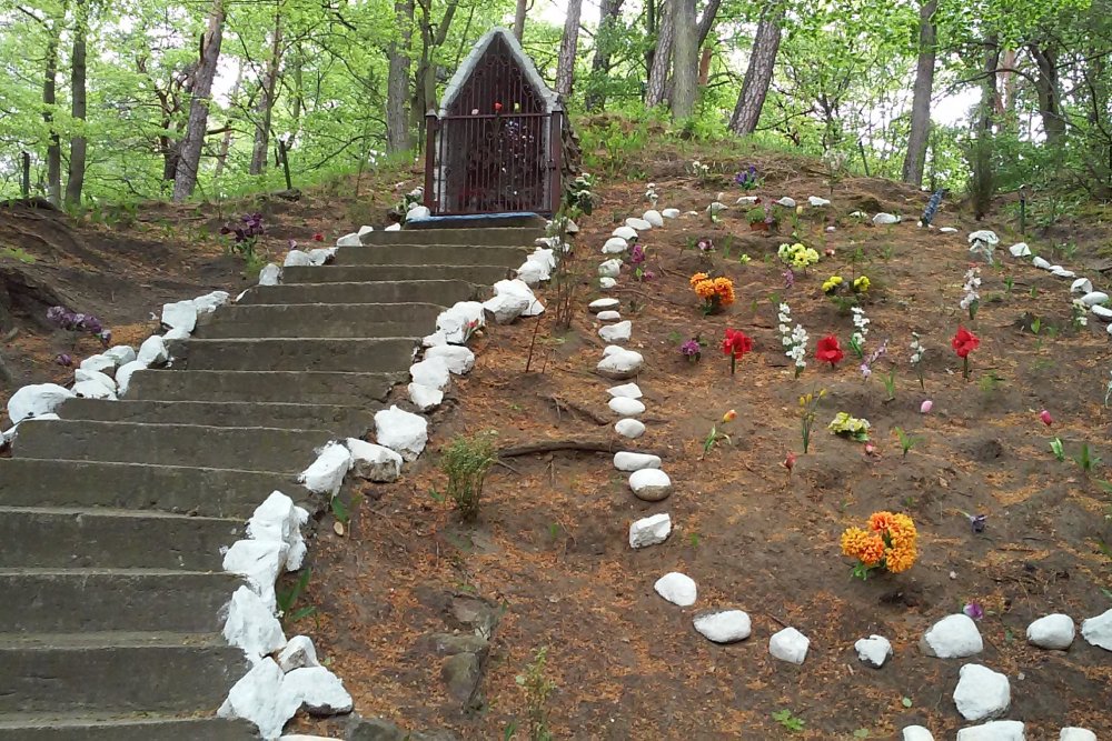 Święta Góra, zwana Góra św. mikołaja - widok na schody prowadzące do kapliczki