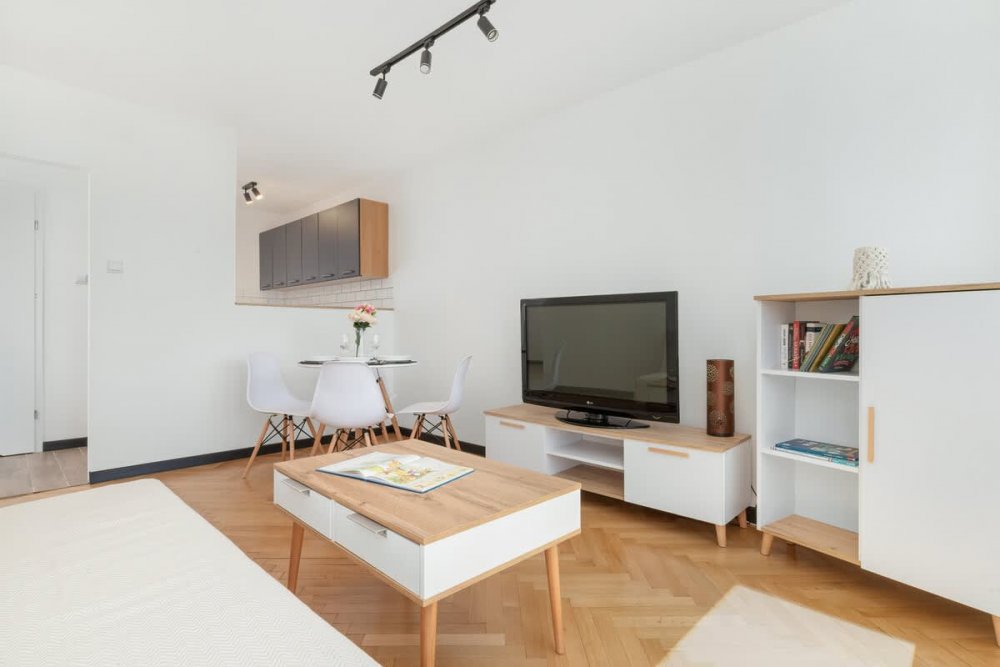 Salon w mieszkaniu Wyspiańskiego 23/52