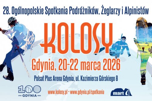  28. Ogólnopolskie Spotkania Podróżników, Żeglarzy i Alpinistów, Kolosy za rok 2025 odbędą się w dniach 20-22 marca w Polsat Plus Arenie Gdynia, ul. Kazimierza Górskiego 8 (fot. materiały prasowe)