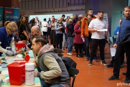 Akcja profilaktyczna przed meczem AMW Arki Gdynia. (fot. Magda Śliżewska)