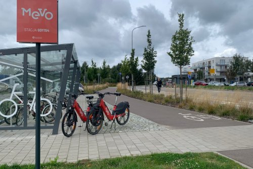 Stacja MEVO na Chwarznie-Wiczlinie (fot. D.Matejczyk, WI UM Gdyni)
