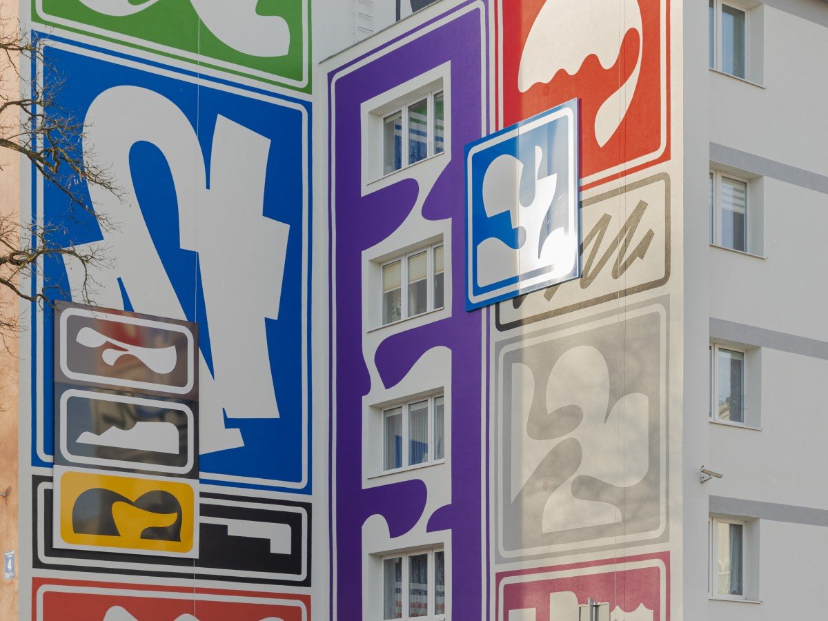 Trójwymiarowy mural na Grabówku // fot. Rafał Kołsut / Traffic Design