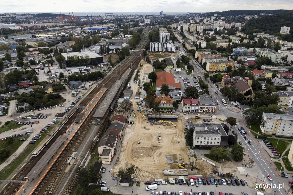 Budowa na półmetku. Węzeł Chylonia z lotu ptaka - Gdynia