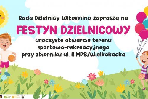 Plakat promujący festyn na witominie.