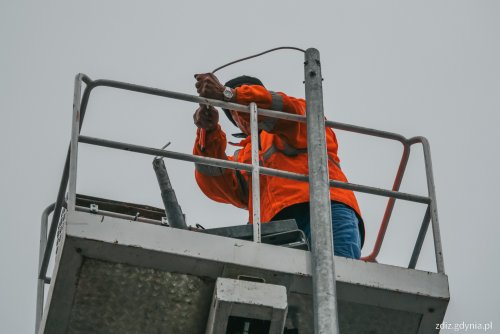 Modernizacja lamp na parkingu CH Riviera, 2025 // fot. M. Mielewski