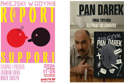 Grafika promująca spotkanie i premierę powieści Jakuba Żulczyka pt. „Pan Darek” w Teatrze Miejskim w Gdyni (materiały prasowe)