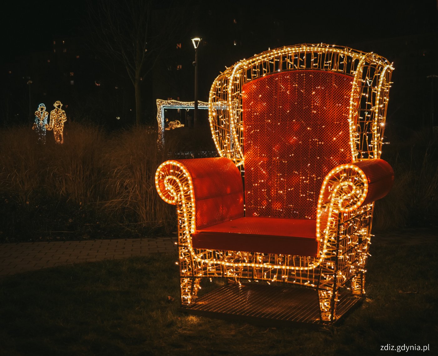 Fotel Mikołaja, iluminacje 2025 (fot. Marcin Mielewski)