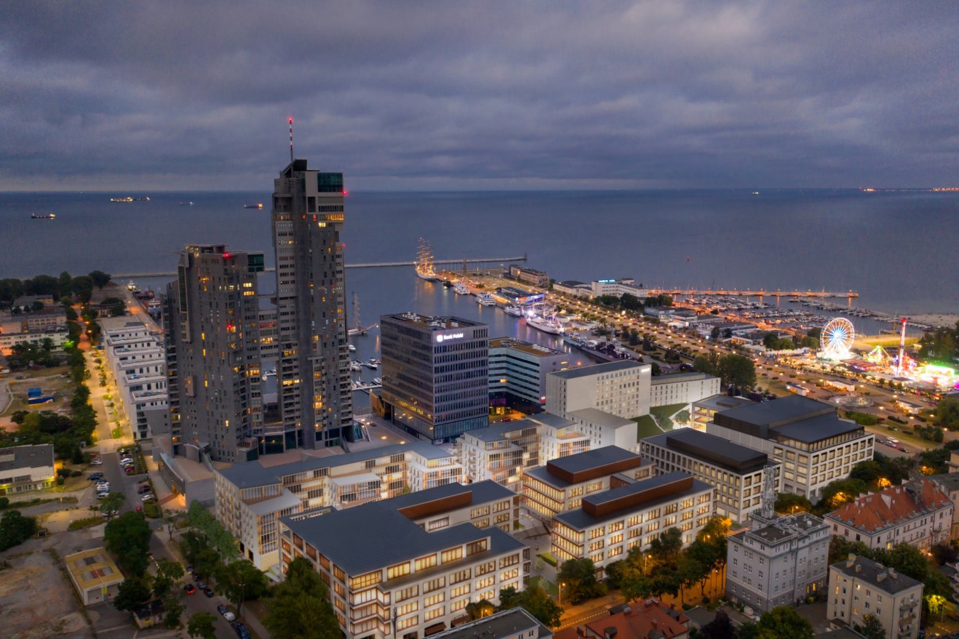Tak docelowo ma wyglądać pełen kompleks Waterfront w ścisłym centrum miasta, wiz. mat. prasowe Vastint Poland
