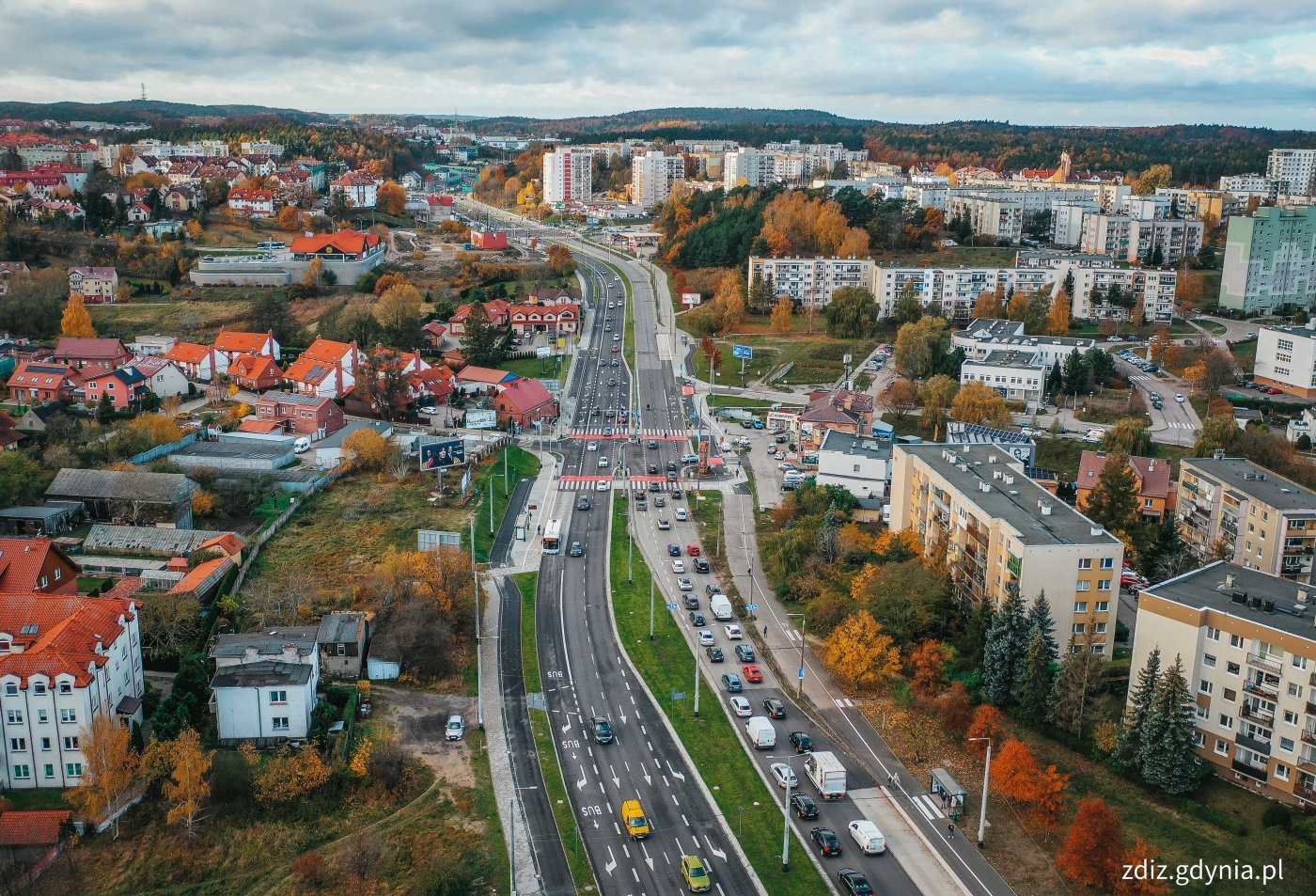 Panorama na węzeł Karwiny // fot. M. Mielewski, ZDIZ Gdynia