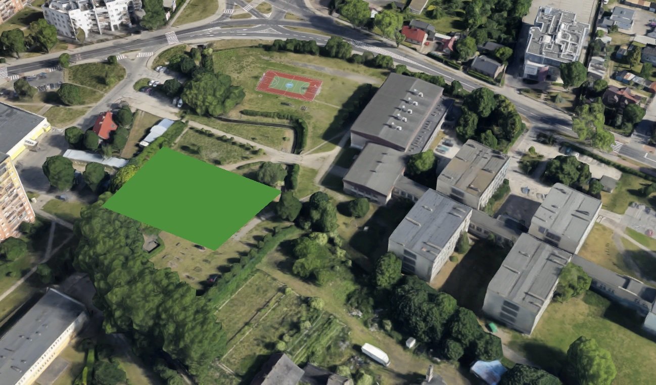 W tym miejscu, przy SP nr 31 w Cisowej powstanie nowe boisko, źródło: mapy Google Earth