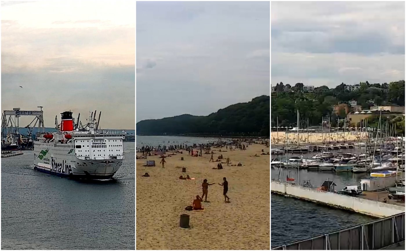 Nowa internetowa kamera daje podgląd na kanał portowy i główne wejście do portu, inne - na miejską plażę czy marinę jachtową, fot. WebCamera.pl
