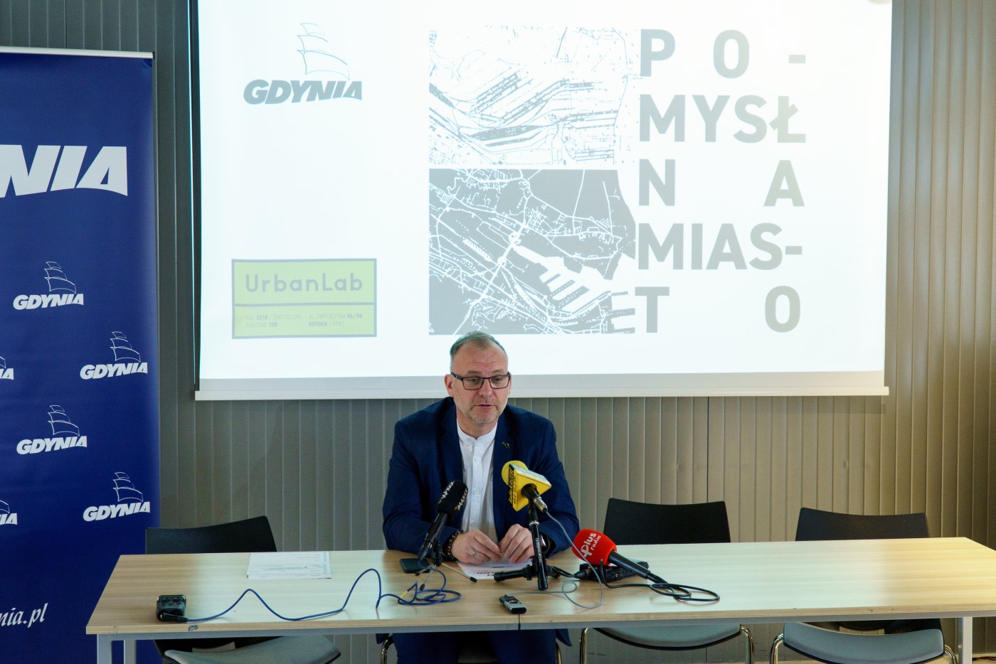 O nowym projekcie UrbanLabu Gdynia mówił Michał Guć, wiceprezydent Gdyni ds. innowacji // fot. Aleksander Trafas