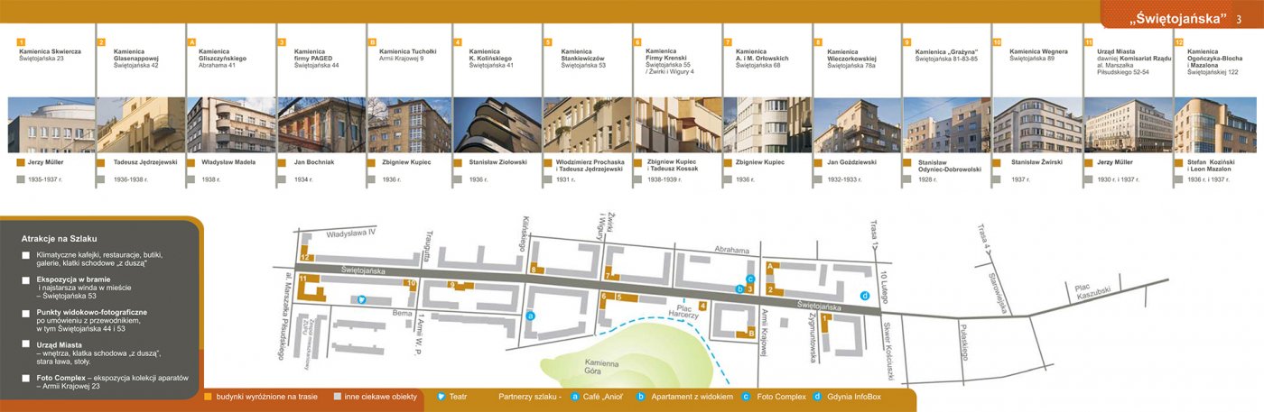 Gdyński Szlak Modernizmu - trasa Świętojańska