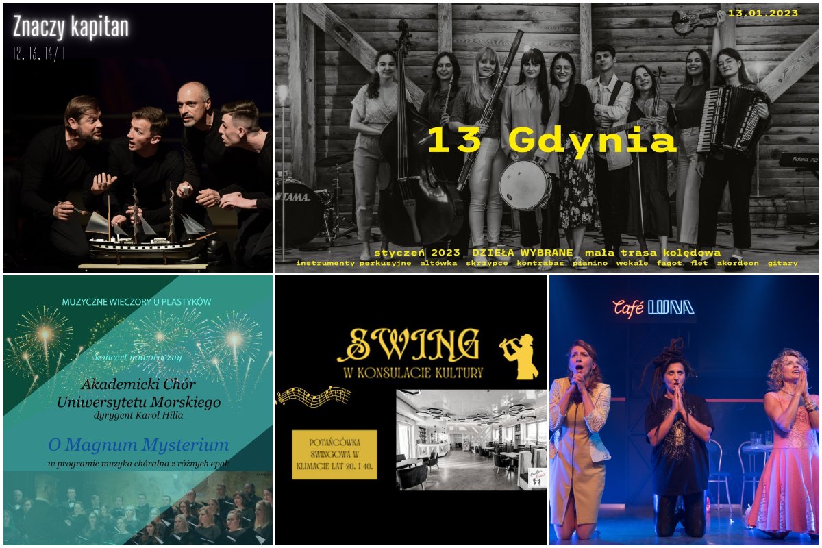collage grafik teatralnych i koncertowych
