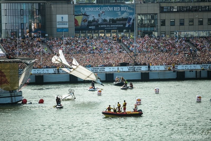 Ostatni Konkurs Lotów Red Bull odbył się w Gdyni w 2015 roku // fot. Sebastian Wolny / Red Bull Content Pool