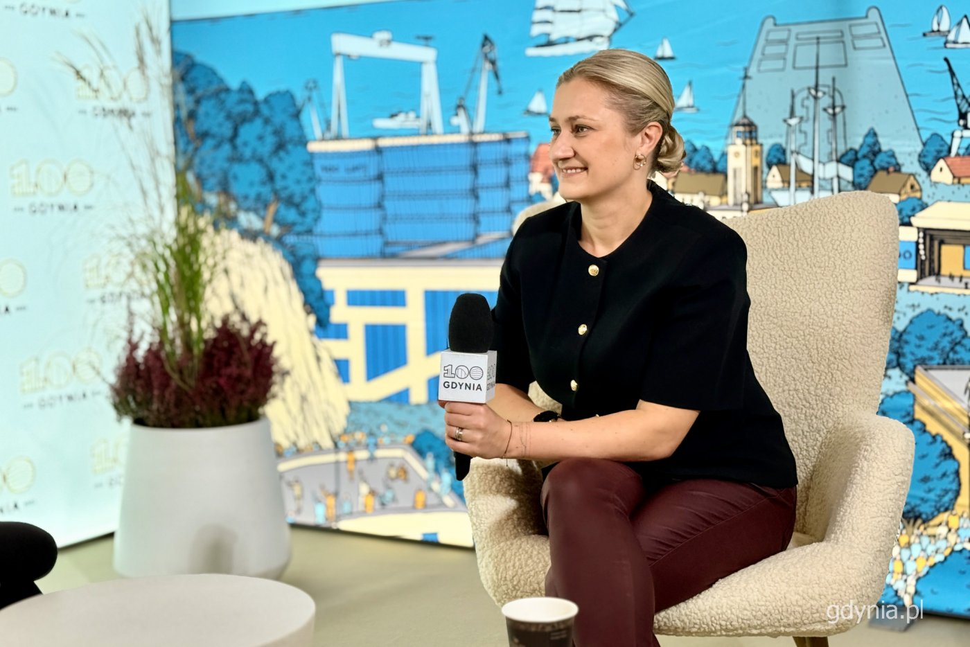 O stronie organizacyjnej festiwalu opowiedziała w studiu „Gdynia Filmowa” dyrektorka FPFF Agata Kozierańska-Burda (fot. Kamil Złoch)
