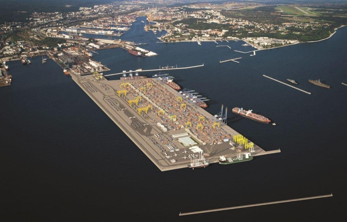 Port Zewnętrzny stanie się przedłużeniem istniejącego Mola Węglowego (wizualizacja Port Gdynia) 