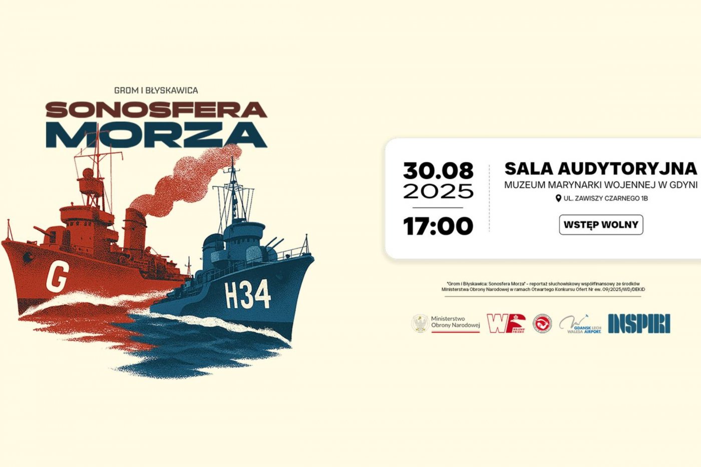 Grafika promująca premierę słuchowiska „Grom i Błyskawica – sonosfera morza” (materiały prasowe)