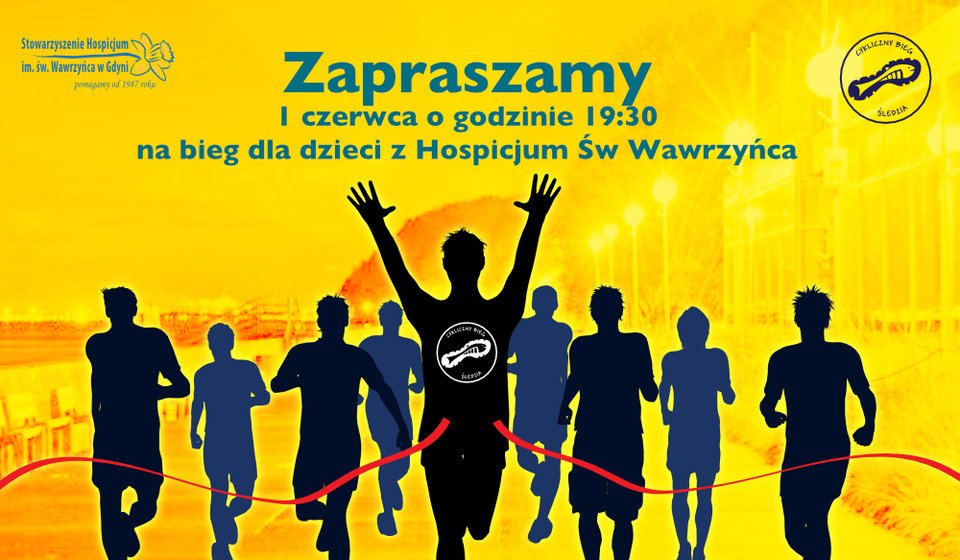 Zostań śledziowym biegaczem i pomóż hospicjum, grafika R.Widomski