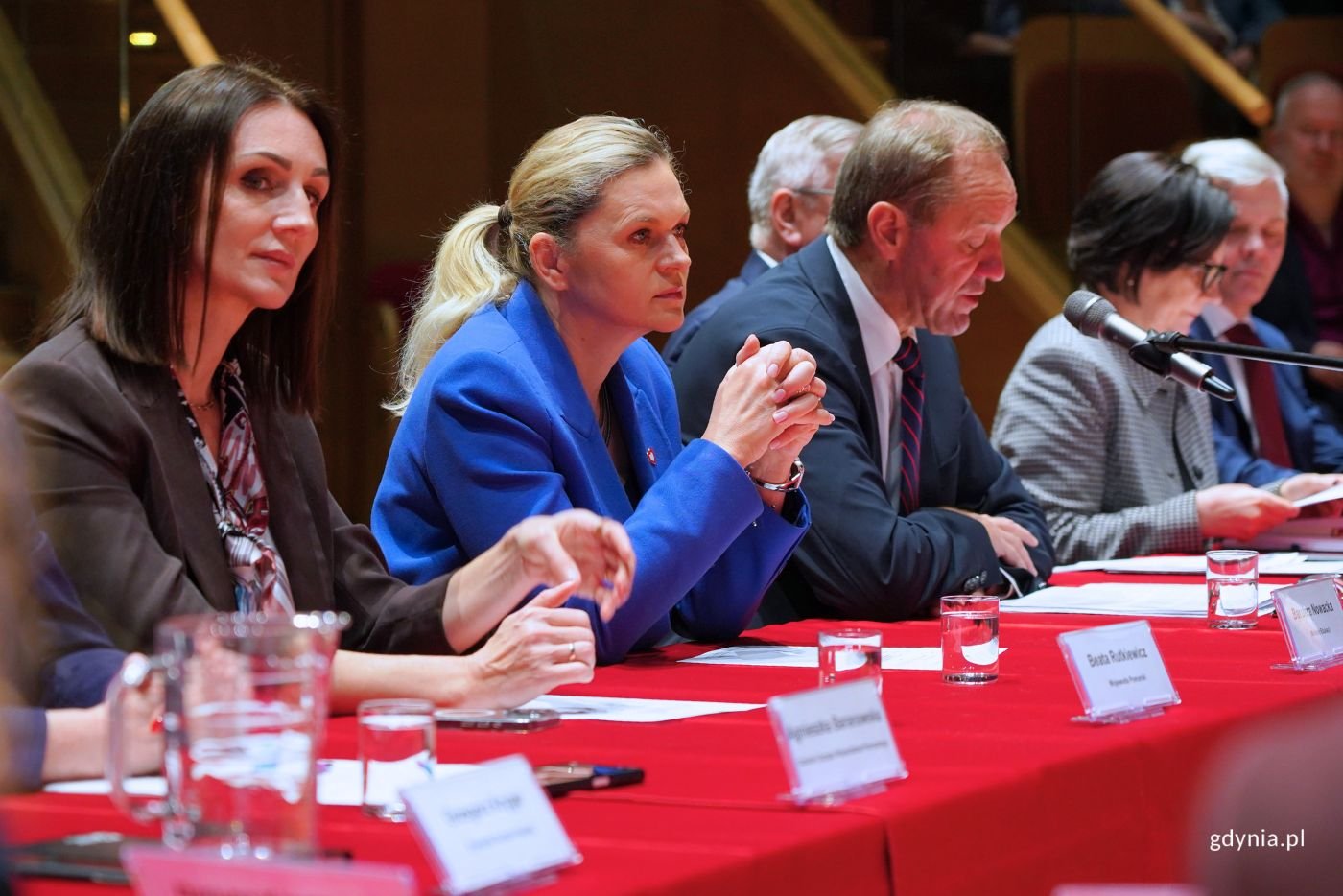 Na zdjęciu (od lewej): wojewoda pomorska Beata Rutkiewicz, ministra edukacji Barbara Nowacka, marszałek województwa pomorskiego Mieczysław Struk (fot. Magdalena Starnawska)