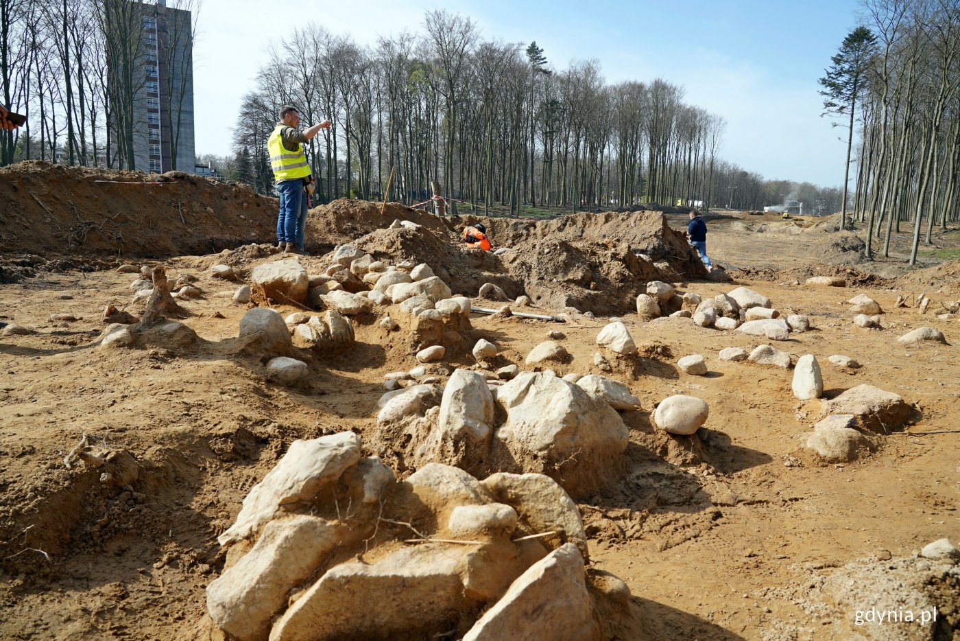 Archeolodzy zidentyfikowali trzy kurhany, a w nich siedem grobów – wśród nich grób jamowy i groby skrzynkowe (fot. Magdalena Czernek)