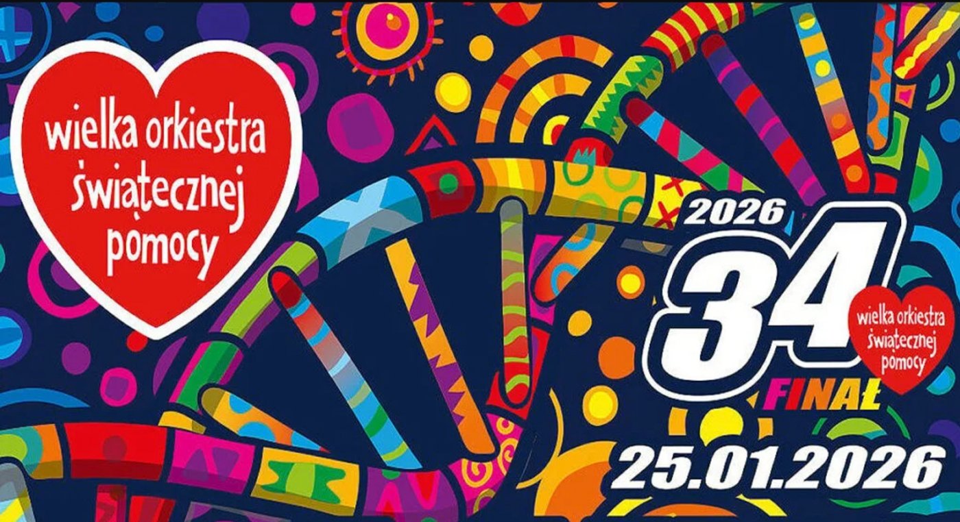 Grafika 34. finału Wielkiej Orkiestry Świątecznej Pomocy (materiały prasowe)