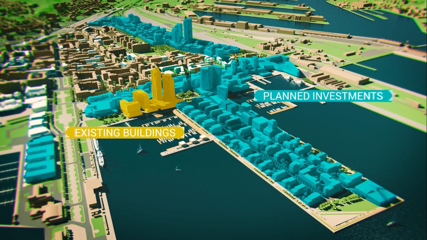Wizualizacja terenów przyszłego Sea City w Gdyni, fot. mat. promocyjne