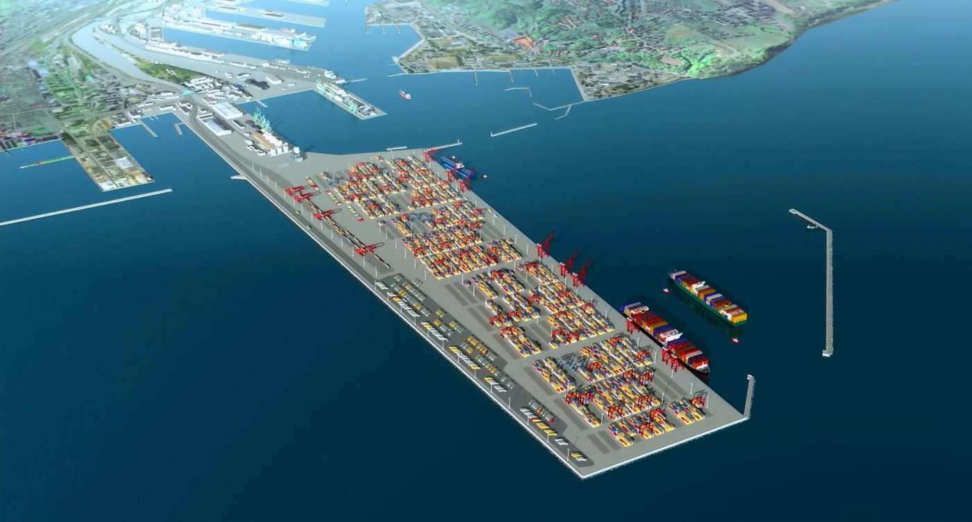 Wizualizacja portu zewnętrznego w Gdyni // materiały prasowe