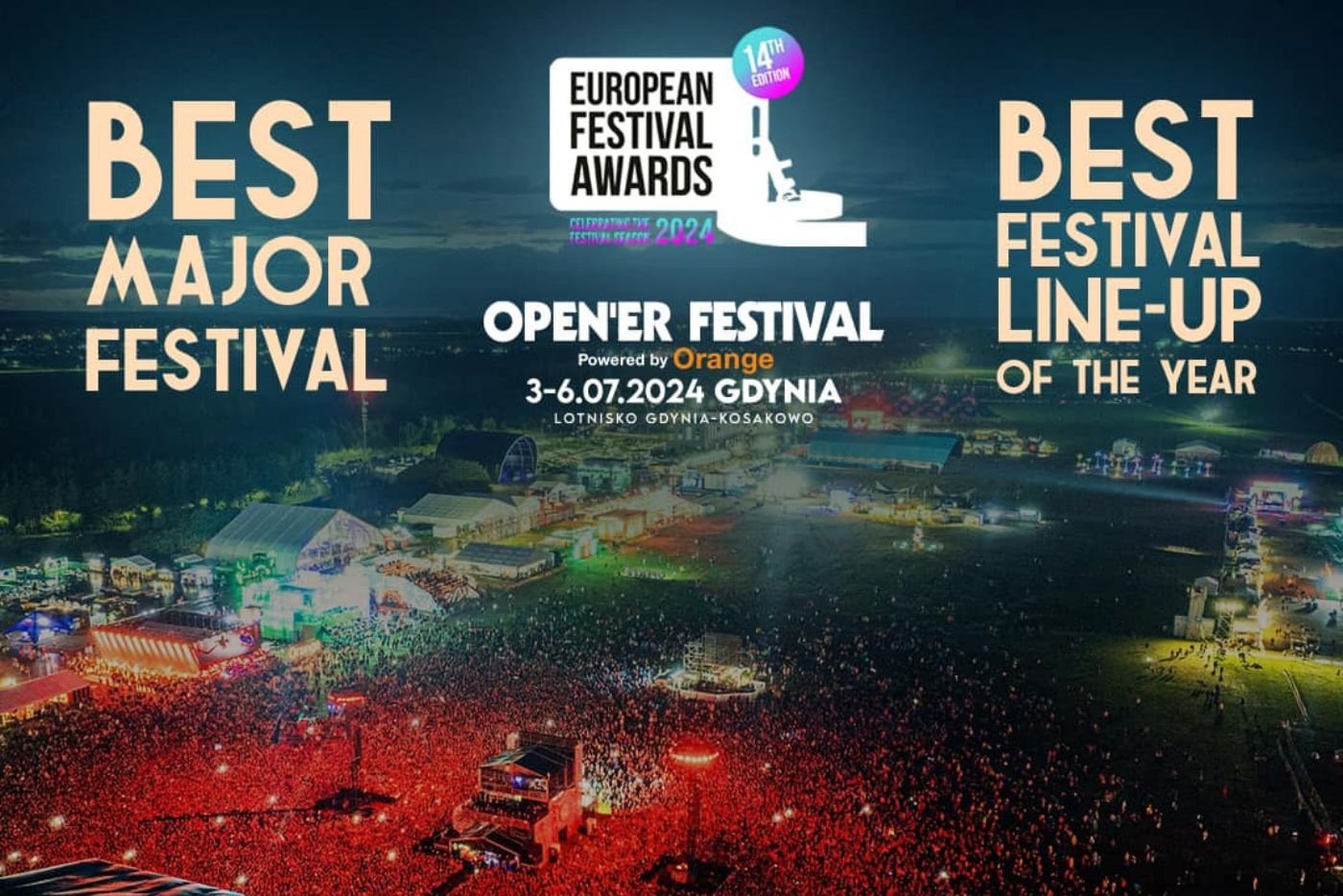 Open'er otrzymał nominację w kategoriach  Best Major Festival i Best Festival Line-Up of the Year za tegoroczną edycją (fot. mat. prasowe Alter Art)