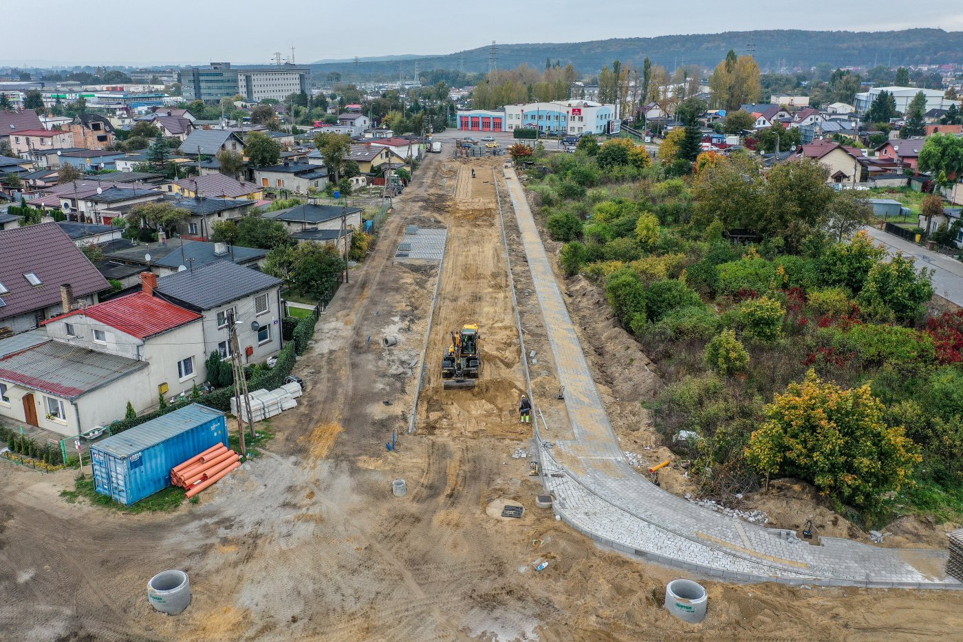 Prace na budowie nowej ulicy na os. Meksyk // fot. Karolina Misztal - Świderska