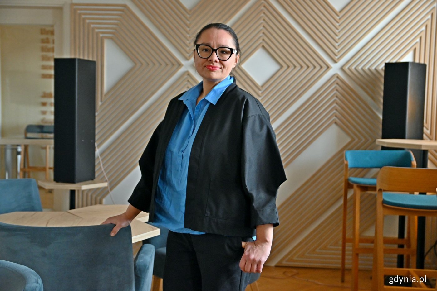 Katarzyna Korzeniewska, nowa dyrektorka Gdyńskiego Centrum Kultury, w kawiarni Konsulatu Kultury (fot. Magdalena Czernek)