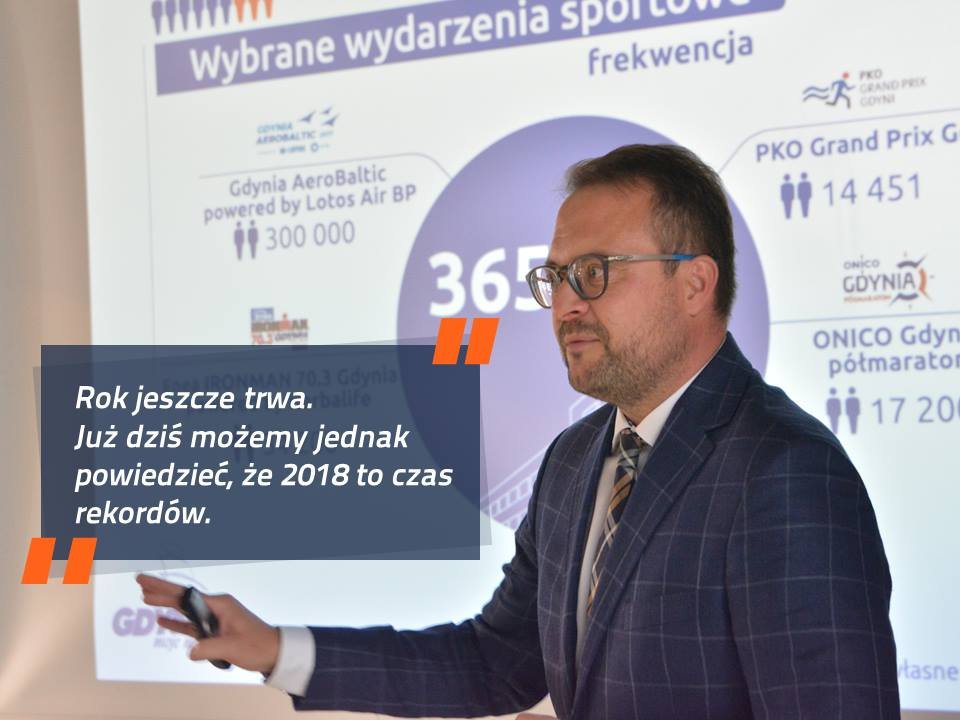Wyniki turystyczne Gdyni w tym roku prezentował Marek Łucyk, dyrektor Gdyńskiego Centrum Sportu, fot. gdyniasport.pl