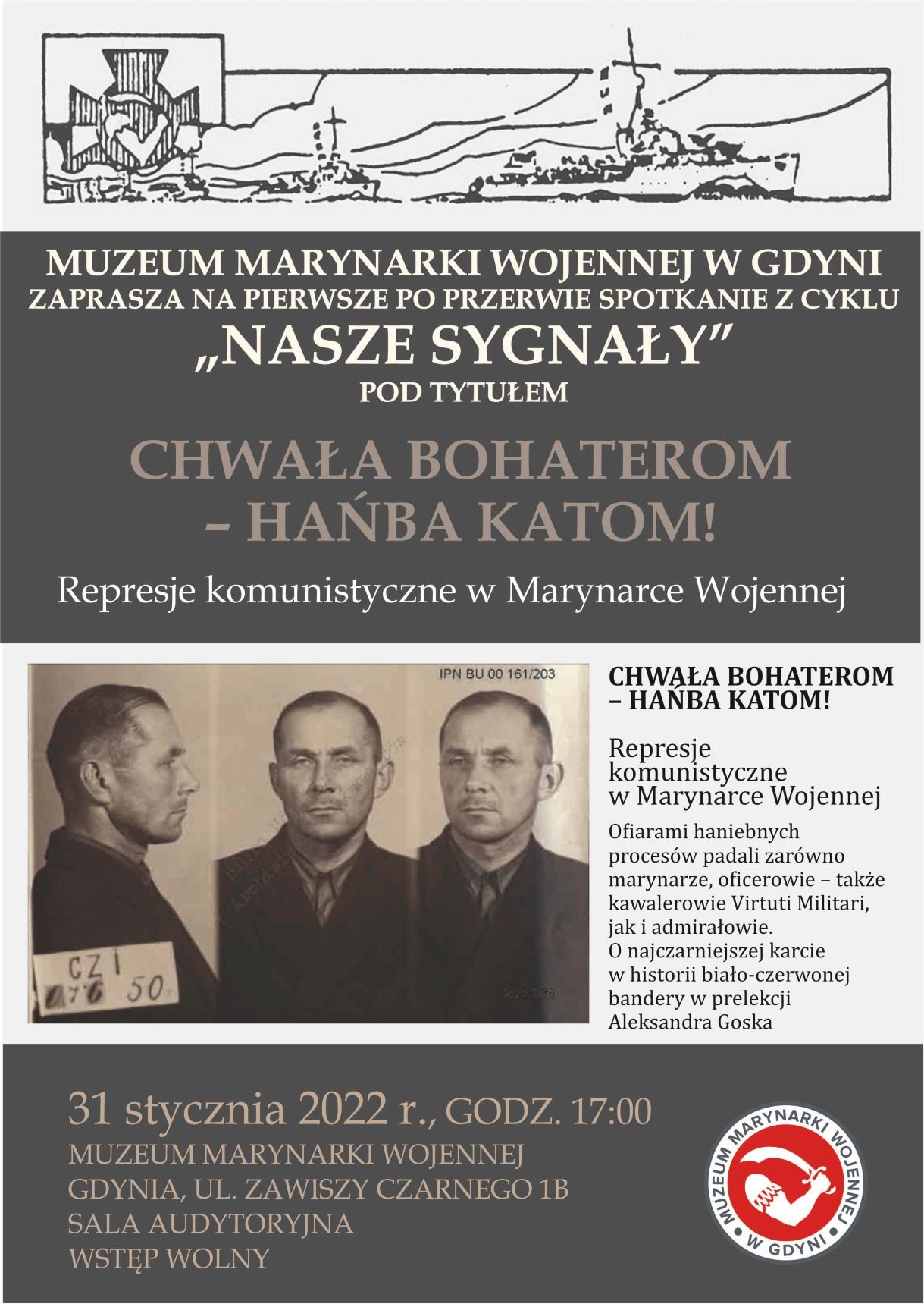 Plakat promujący spotkanie w ramach cyklu „Nasze sygnały” // fot. materiały prasowe MMW