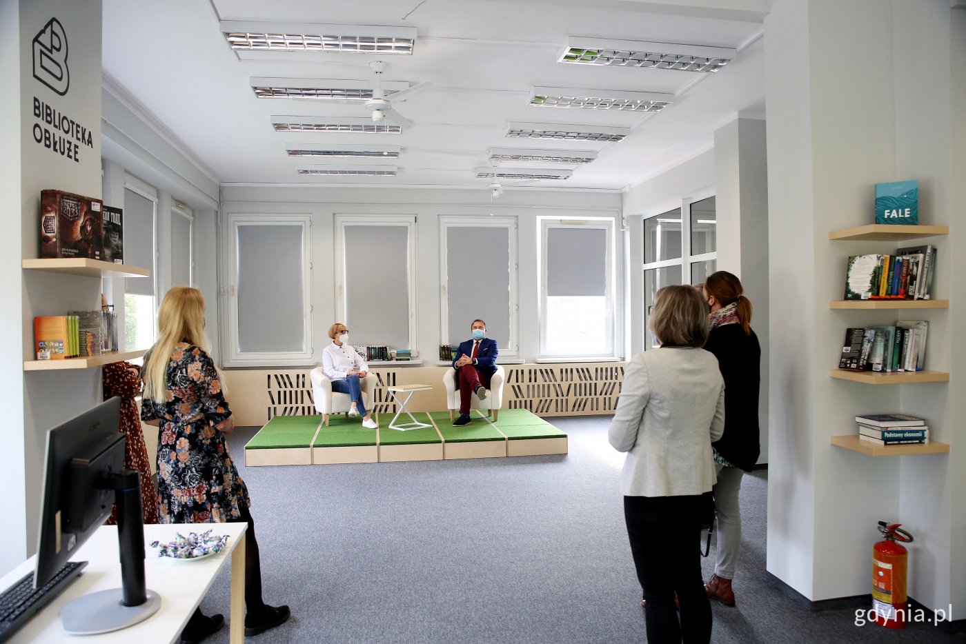 Otwarcie wyremontowanej czytelni w Bibliotece Obłuże. Fot. Przemysław Kozłowski