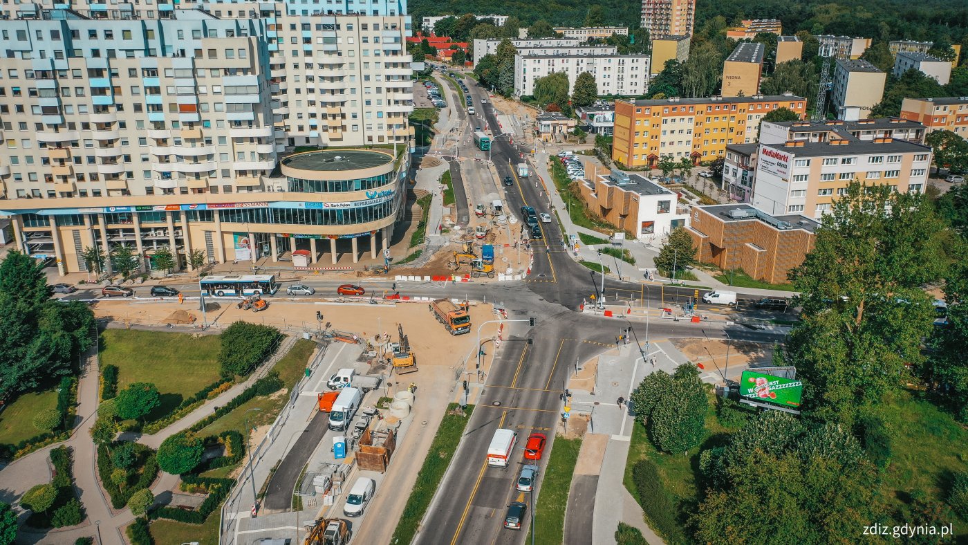 Skrzyżowanie ulic Rolniczej, Chwarznieńskiej, Małokackiej i Wielkokackiej // fot. M.Mielewski // ZDIZ Gdyni