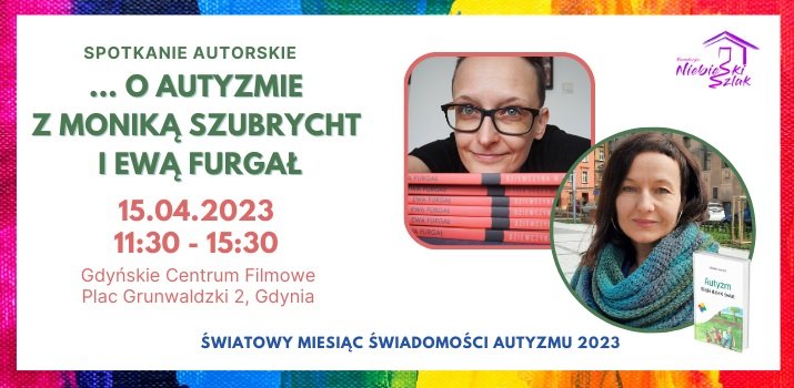 Plakat promujący wydarzenie a na nim zdjęcia portretowe Ewy Furgał i Moniki Szubrycht.