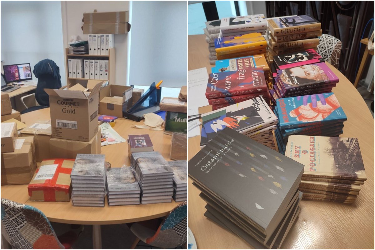 Trwa rejestracja przysłanych książek do NLG // fot. Biblioteka Gdynia