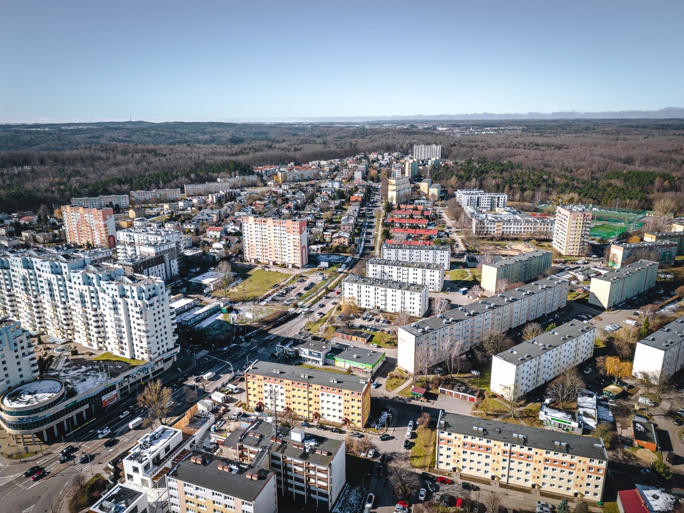 Panorama z widokiem na Witomino wraz z rozbudowywaną ul. Chwarznieńską // fot. T.Kamiński