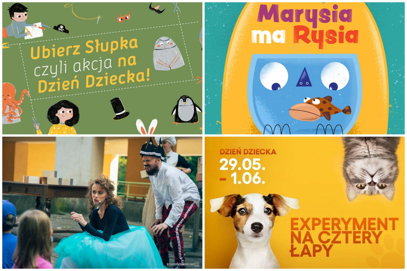 Na zdjęciu: górny wiersz od lewej: plakat akcji 